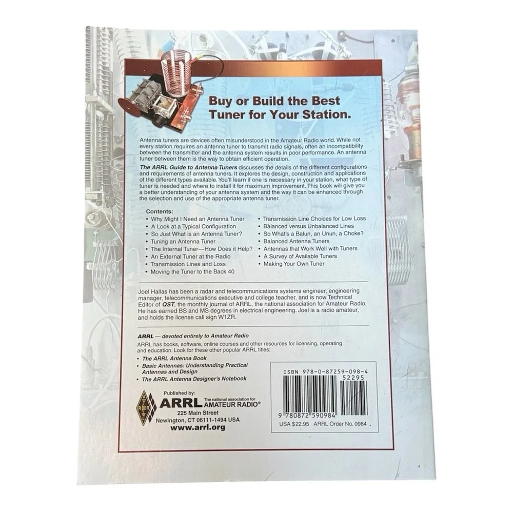 ARRL Guide to Antenna Tuners 1st Ed 3rd Printing Joel R Hallas W1ZR Ham Radio